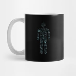 Metal Man Word Cloud (8) Mug